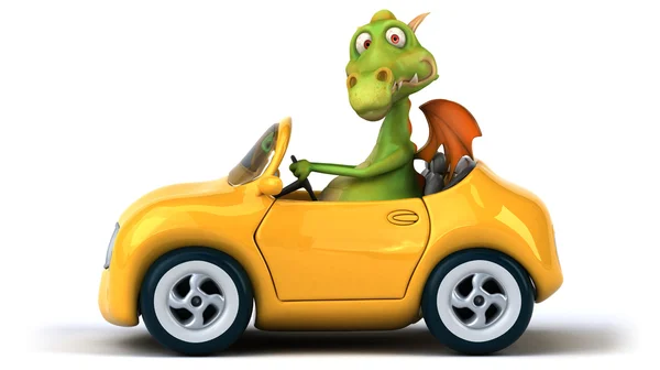 Az autó szórakoztató sárkány — Stock Fotó