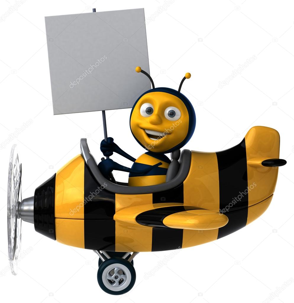 Fun cartoon bee