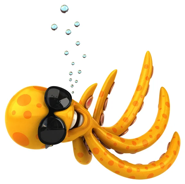 Funny cartoon octopus — Stock Photo, Image