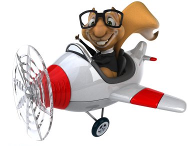 Bir düzlemde eğlenceli sincap