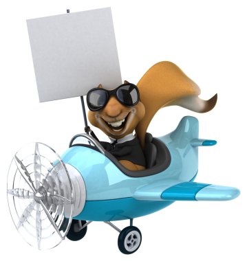 Bir düzlemde eğlenceli sincap