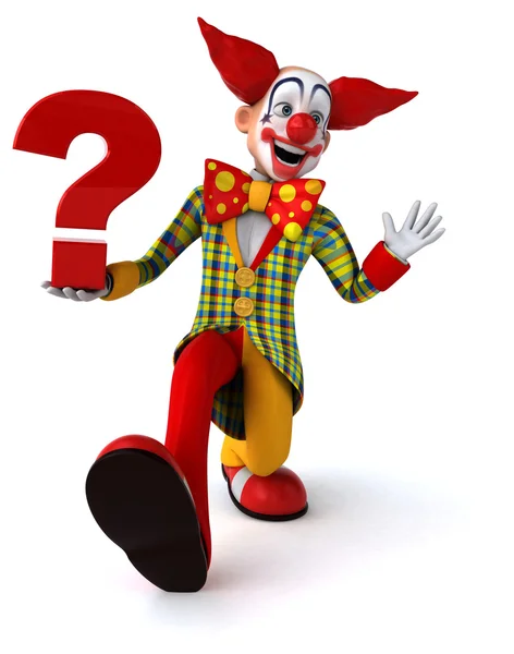 Leuke cartoon clown — Stockfoto