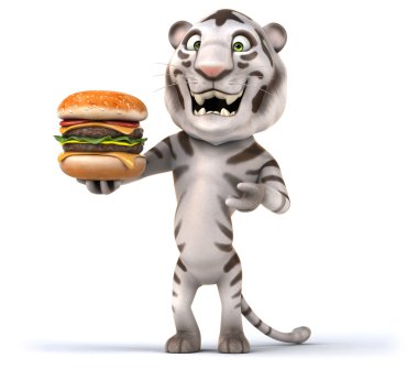 Burger ile eğlenceli kaplan