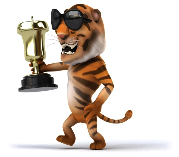 Fun cartoon tiger — Stock Photo, Image