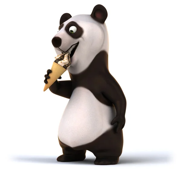 Divertente cartone animato panda — Foto Stock