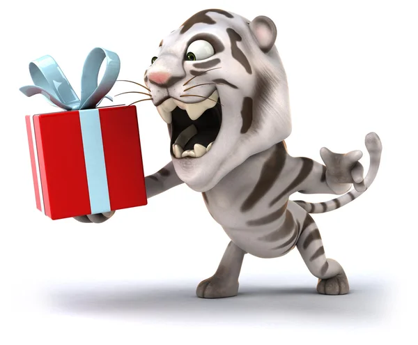 Fun cartoon tiger — Stock Photo, Image