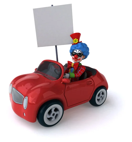 Fun cartoon clown — Stock Photo, Image