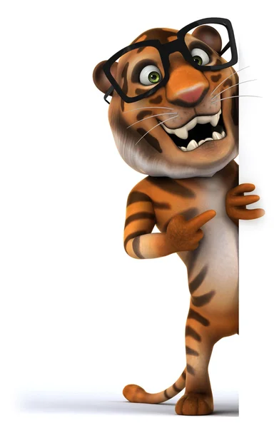 Fun cartoon tiger — Stock Photo, Image