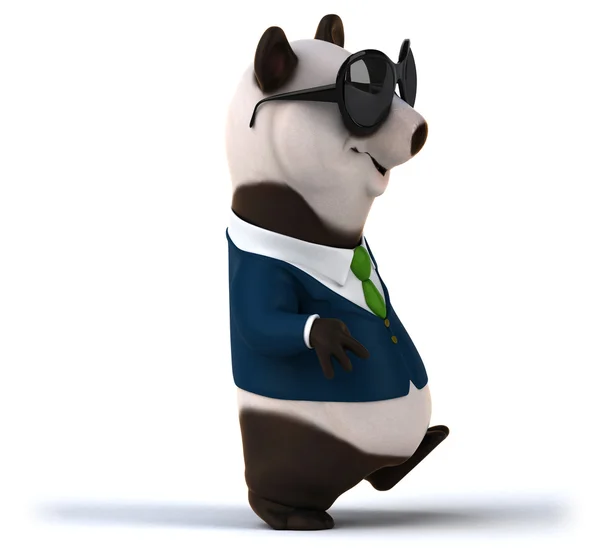 Fun panda in suit — Stock Photo, Image