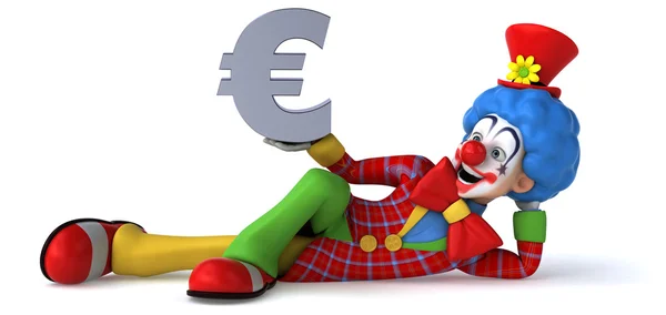 Divertente clown cartone animato — Foto Stock