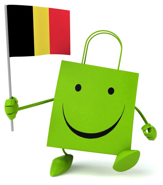 Shopping bag with flag — Stock Photo, Image