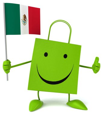 karikatür alışveriş çantası