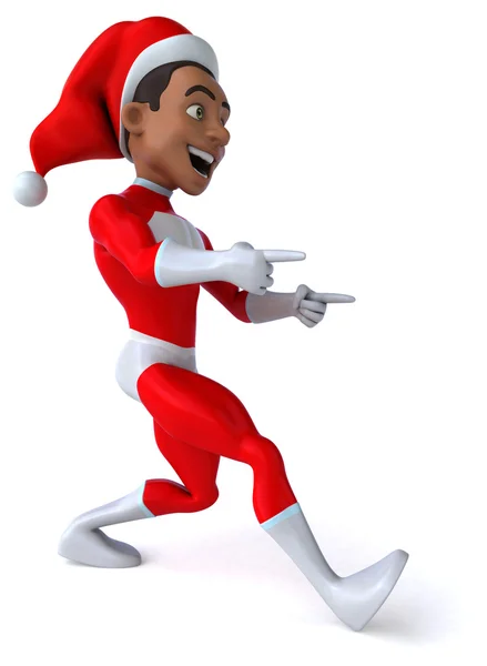 Black skin Santa Claus — Stock Photo, Image