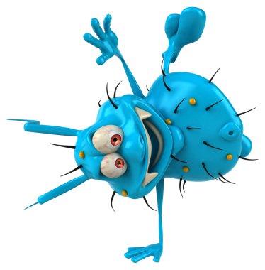 Eğlenceli çizgi film mikrop