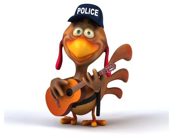 Divertente cartone animato pollo — Foto Stock
