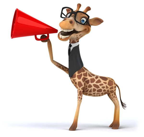 Веселый деловой жираф — стоковое фото