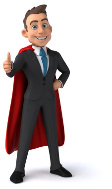 Süper işadamı başparmak gösterilmesini