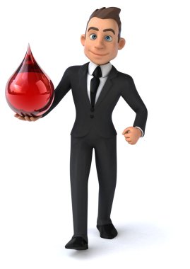 Eğlenceli çizgi film işadamı damla ile