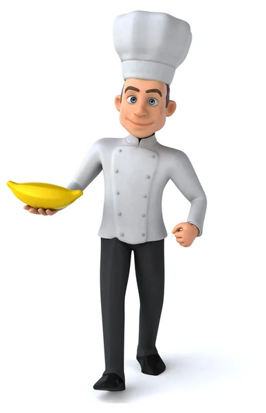 Chef divertido com banana — Fotografia de Stock