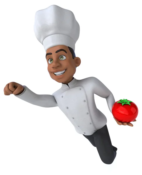 Leuk chef-kok met rode tomaten — Stockfoto
