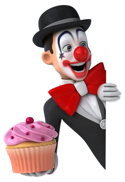Веселый клоун с печеньем — стоковое фото