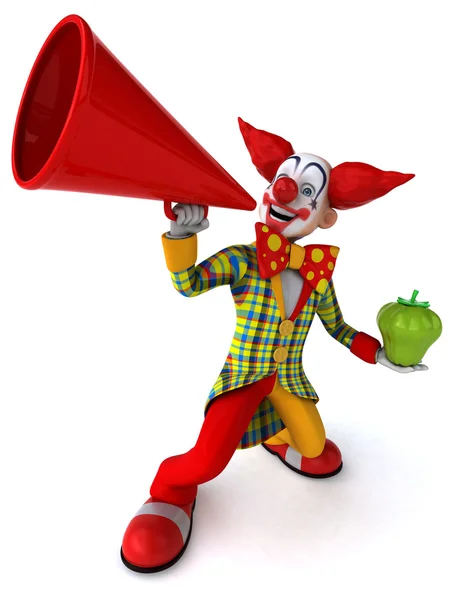 Веселий клоун з зеленим перцем — стокове фото