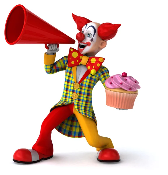 Leuk clown met cookie — Stockfoto