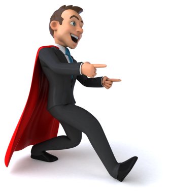 Süper iş adamı poiting