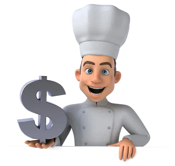 Fun chef with dollar sign — Stock Photo, Image