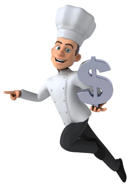 Fun chef with dollar sign — Stock Photo, Image