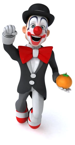 Spaßclown mit Tomate — Stockfoto