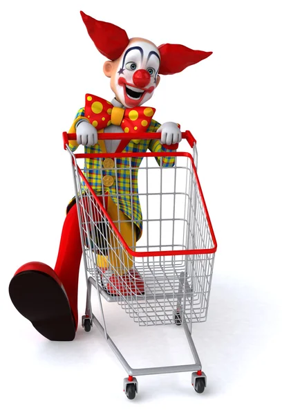Fun clown with shopping cart â Stock Photo © julos #72456975