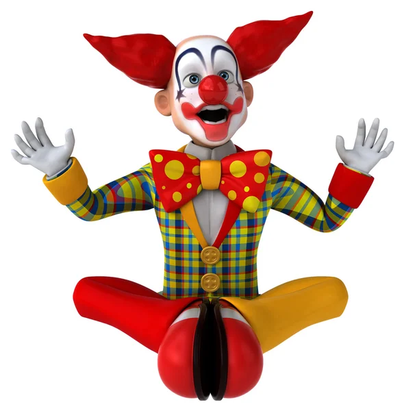 Fun clown sitting — Stock Photo, Image