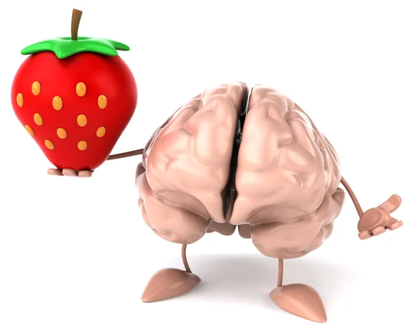 Spaß Cartoon Gehirn — Stockfoto