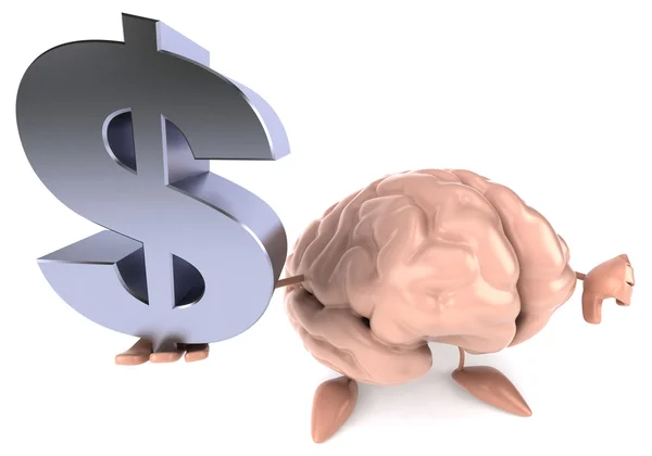 Fun cartoona brain — Stock Photo, Image