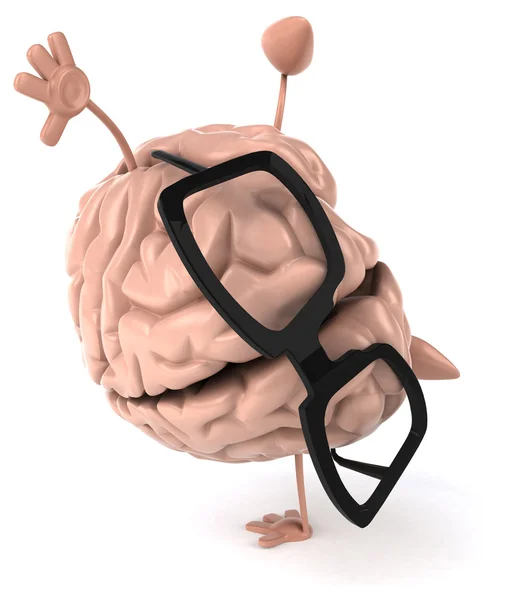 Fun cartoon brain — Stock Photo, Image