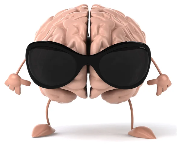 Śmieszne kreskówka mózg — Zdjęcie stockowe