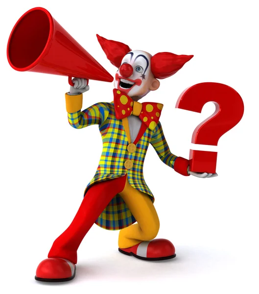 Divertente clown cartone animato — Foto Stock