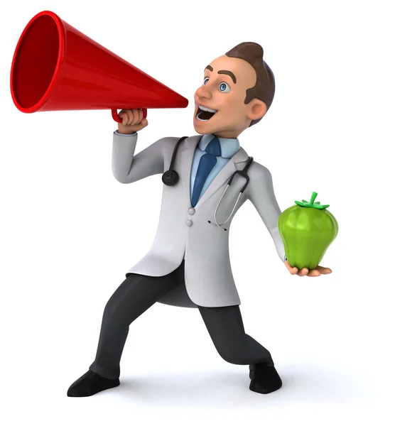 Fun cartoon doctor — Stock Photo, Image