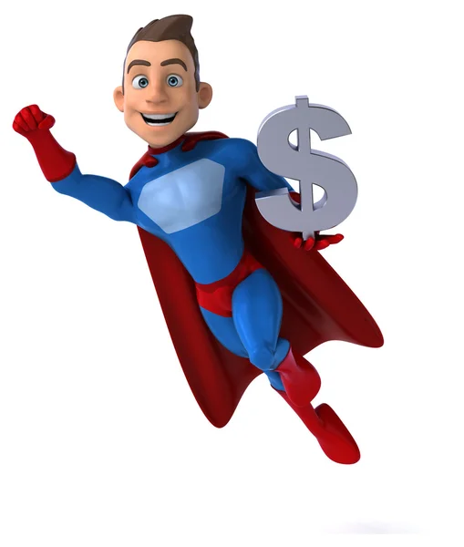 Fun cartoon superhero — Stock Photo, Image