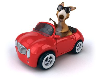 Eğlenceli çizgi film kanguru