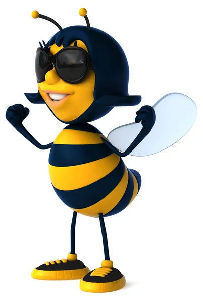 Fun cartoon bee — Stock Photo, Image