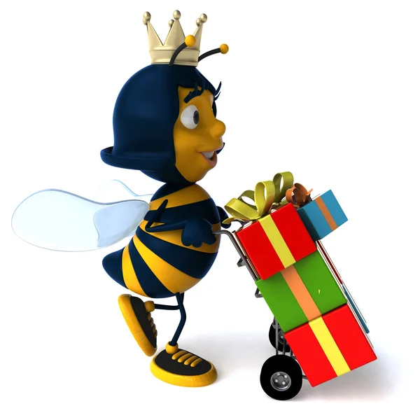 Leuke cartoon bee — Stockfoto