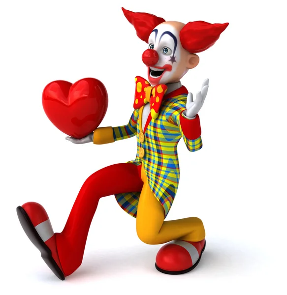 Zábavné kreslené klaun — Stock fotografie