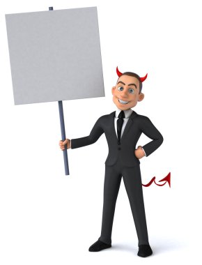 Eğlenceli çizgi film şeytan işadamı