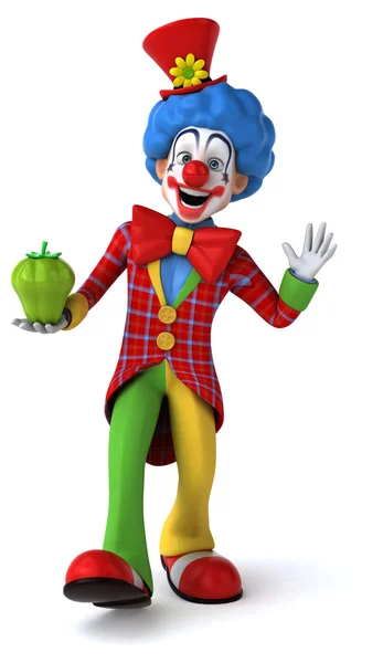 Leuke cartoon clown — Stockfoto