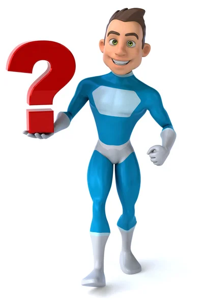 Fun cartoon superhero — Stock Photo, Image