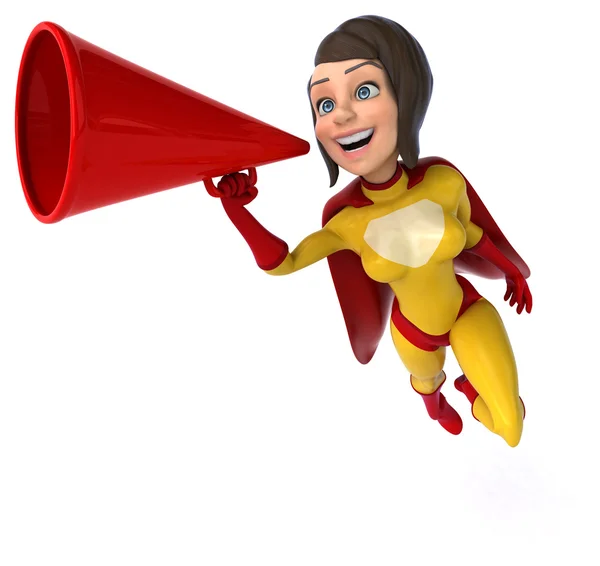 Cartoon Super woman — Stock Photo, Image