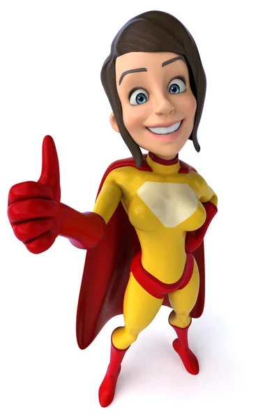 Cartoon Super woman — Stock Photo, Image