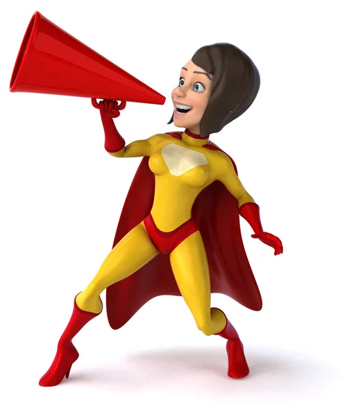 Cartoon Super woman — Stock Photo, Image